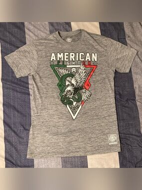 American Fighter Mens Performance T Shirt Sz L Mexico Grey